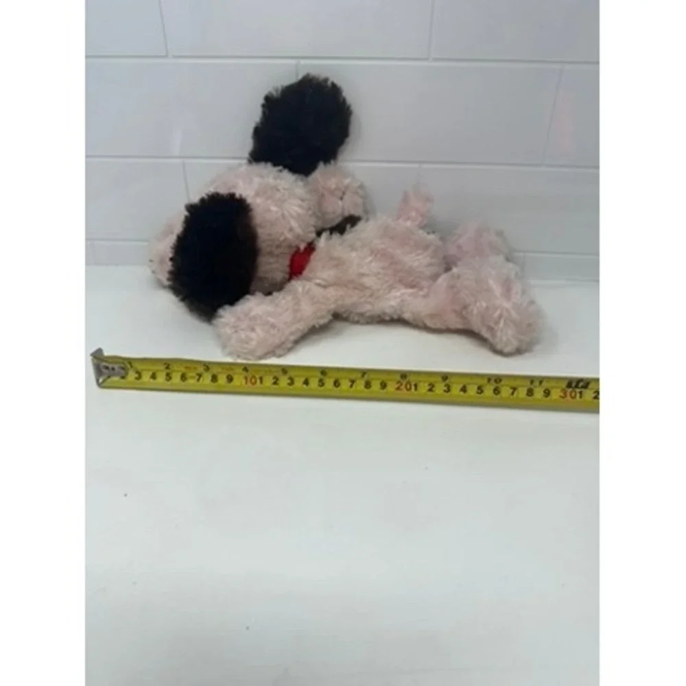 Hallmark Peanuts Snoopy Plush Pink Textured Faux Fur Brown Ears Exclusive 11
